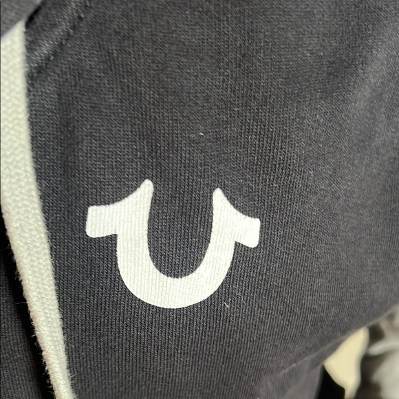 True Religion Men’s Black and Gray Full Zip Hoodie Jacket Size 3XL - Picture 5 of 12